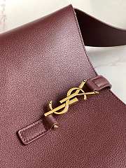Fortok YSL Saint Laurent LE 5 À 7 hobo in grained leather Rouge 30 X 31 X 13cm - 4