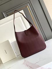 Fortok YSL Saint Laurent LE 5 À 7 hobo in grained leather Rouge 30 X 31 X 13cm - 2