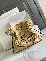 Fortok YSL Saint Laurent Jamie Shopping Tote Bag Raffia 35 X 35 X 10cm - 4