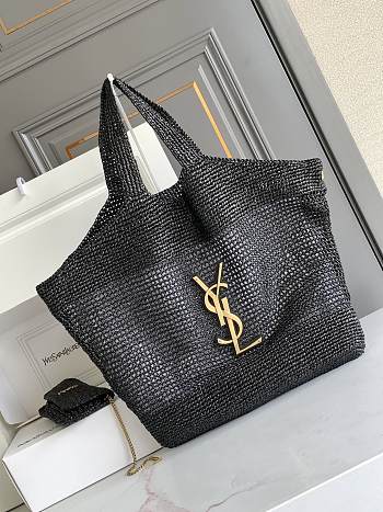Fortok YSL Saint Laurent Icare In Quilted Lambskin Black 37–55 X 43 X 5cm