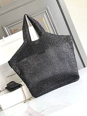 Fortok YSL Saint Laurent Icare In Quilted Lambskin Black 37–55 X 43 X 5cm - 6