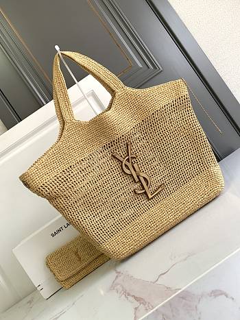 Fortok YSL Saint Laurent Icare In Quilted Lambskin Brown 37–55 X 43 X 5cm