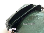 Fortok YSL Saint Laurent Niki Crinkled Glossed-leather Shoulder Bag Deep Green 28 X 20 X 8.5cm - 6