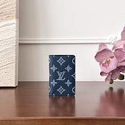 Fortok Louis Vuitton Pocket Organizer Navy Blue M83378 11.1x1x7.5cm - 1