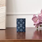 Fortok Louis Vuitton Pocket Organizer Navy Blue M83378 11.1x1x7.5cm - 2