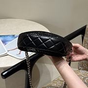 Fortok Chanel Clutch with chain Black 15 x 22 x 6cm - 6