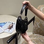Fortok Chanel Clutch with chain Black 15 x 22 x 6cm - 4