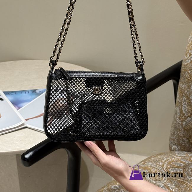 Fortok Chanel Clutch with chain 13 x 20 x 4.5cm   - 1