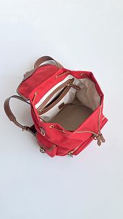 Fortok Miu Miu canvas and leather backpack Red 29*25*12cm - 5
