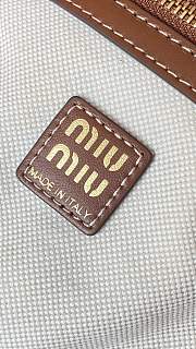 Fortok Miu Miu canvas and leather backpack Red 29*25*12cm - 4