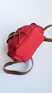 Fortok Miu Miu canvas and leather backpack Red 29*25*12cm - 2
