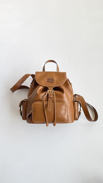 Fortok Miu Miu Leather backpack  29*25*12cm