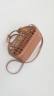 Fortok Miu Miu Leather basket Brown 24*13*9cm - 6