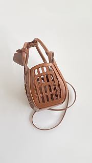 Fortok Miu Miu Leather basket Brown 24*13*9cm - 3