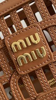 Fortok Miu Miu Leather basket Brown 24*13*9cm - 2
