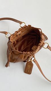 Fortok Miu Miu Joie Mini Leather Brown 32*16*10.5cm - 2