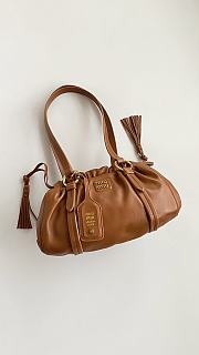 Fortok Miu Miu Joie Mini Leather Brown 32*16*10.5cm - 3