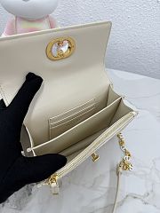 Fortok Dior Miss Caro Mini Bag Latte Macrocannage Lambskin 18×12×5.5cm - 6