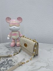 Fortok Dior Miss Caro Mini Bag Latte Macrocannage Lambskin 18×12×5.5cm - 4