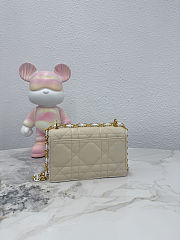 Fortok Dior Miss Caro Mini Bag Latte Macrocannage Lambskin 18×12×5.5cm - 2