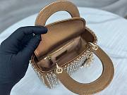 Fortok Dior Lady Dior in Gold with Crystal Embellishments 17 x 15 x 7cm - 3