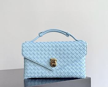 Fortok Bottega Veneta Knot Lock Light Blue 25x16x5.5cm