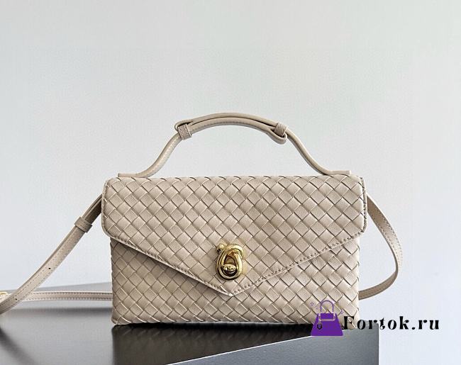 Fortok Bottega Veneta Knot Lock Light Cream Beige 25x16x5.5cm - 1