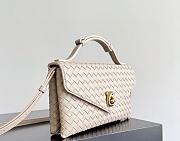 Fortok Bottega Veneta Knot Lock Light Cream Beige 25x16x5.5cm - 5