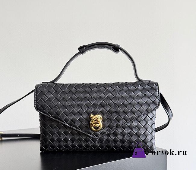 Fortok Bottega Veneta Knot Lock Black 25x16x5.5cm - 1