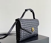 Fortok Bottega Veneta Knot Lock Black 25x16x5.5cm - 6