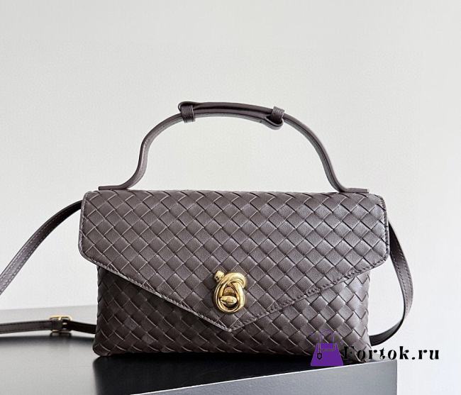 Fortok Bottega Veneta Knot Lock Light Chocolate Brown 25x16x5.5cm - 1