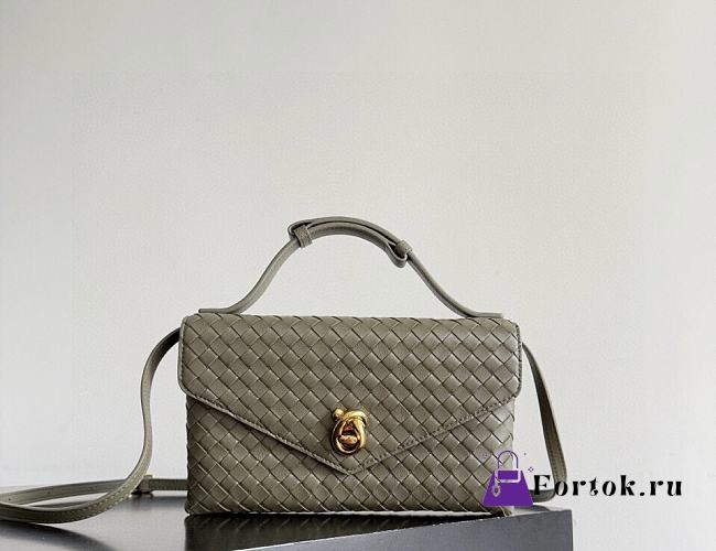 Fortok Bottega Veneta Knot Lock Cream Moss Green 25x16x5.5cm - 1