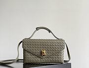 Fortok Bottega Veneta Knot Lock Cream Moss Green 25x16x5.5cm - 1