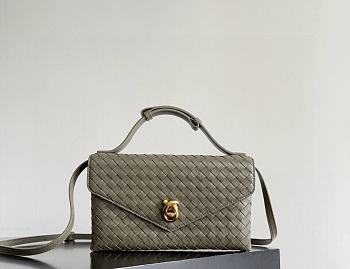 Fortok Bottega Veneta Knot Lock Cream Moss Green 25x16x5.5cm