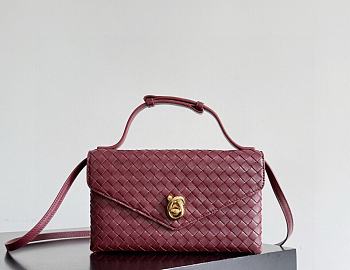 Fortok Bottega Veneta Knot Lock Rouge 25x16x5.5cm