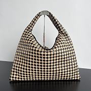Fortok Bottega Veneta Large Hop Caro Raffia Dark Brown 54x24x13cm - 1