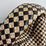 Fortok Bottega Veneta Large Hop Caro Raffia Dark Brown 54x24x13cm - 6