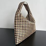 Fortok Bottega Veneta Large Hop Caro Raffia Dark Brown 54x24x13cm - 3