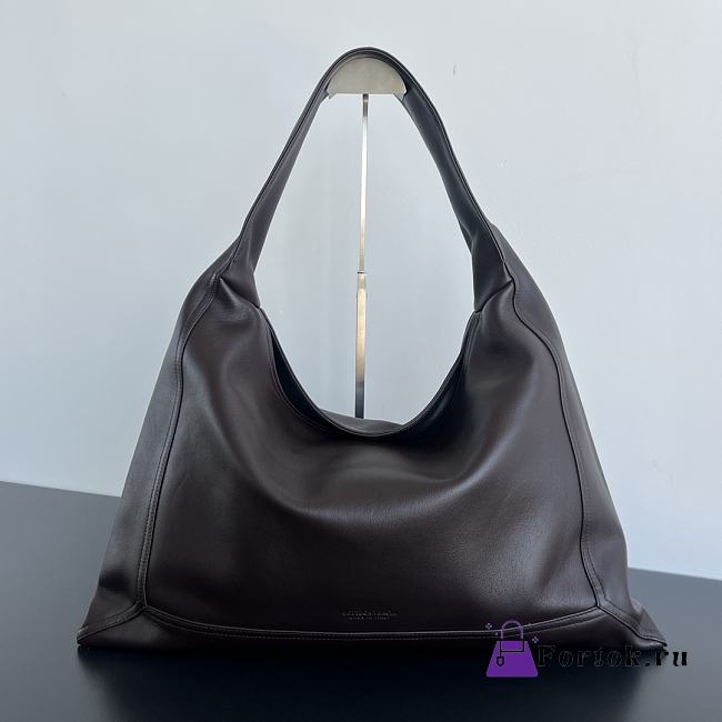 Fortok Bottega Veneta Large Hop Leather Black Dark Brown 54x24x13cm - 1