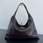 Fortok Bottega Veneta Large Hop Leather Black Dark Brown 54x24x13cm - 1