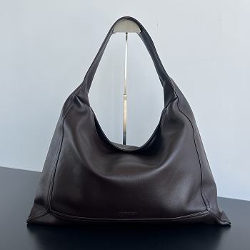 Fortok Bottega Veneta Large Hop Leather Black Dark Brown 54x24x13cm