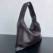 Fortok Bottega Veneta Large Hop Leather Black Dark Brown 54x24x13cm - 5