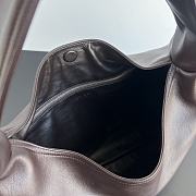 Fortok Bottega Veneta Large Hop Leather Black Dark Brown 54x24x13cm - 3