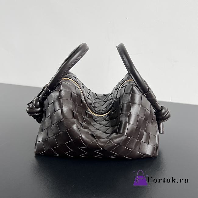 Fortok Bottega Veneta Loop Bag Chocolate Brown 19x12x9cm - 1