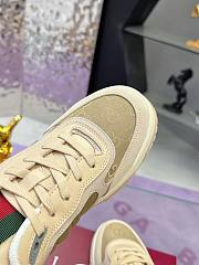Fortok Gucci Re-Web sneaker beige and dark brown GG nylon - 6