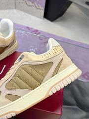 Fortok Gucci Re-Web sneaker beige and dark brown GG nylon - 5