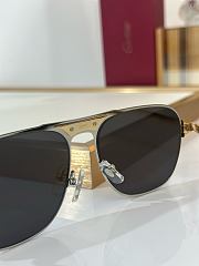 Fortok Cartier Sunglasses Santos de Cartier Brushed platinum-finish metal, grey lenses 58-17 145 - 2