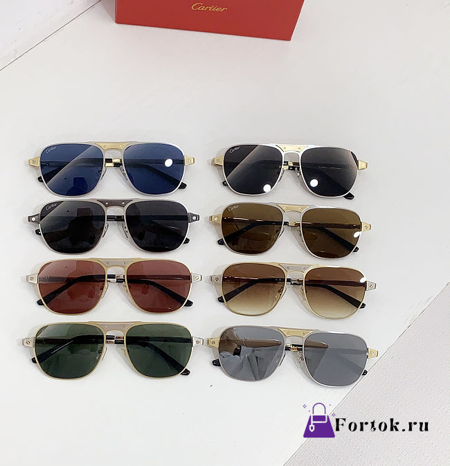 Fortok Cartier Sunglasses Santos de Cartier Multicolor lenses 59-15-140  - 1