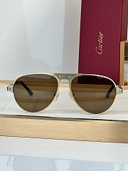 Fortok Cartier Sunglasses Santos de Cartier Multicolor Rounded lenses 58-16-145 - 5