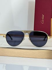 Fortok Cartier Sunglasses Santos de Cartier Multicolor Rounded lenses 58-16-145 - 4